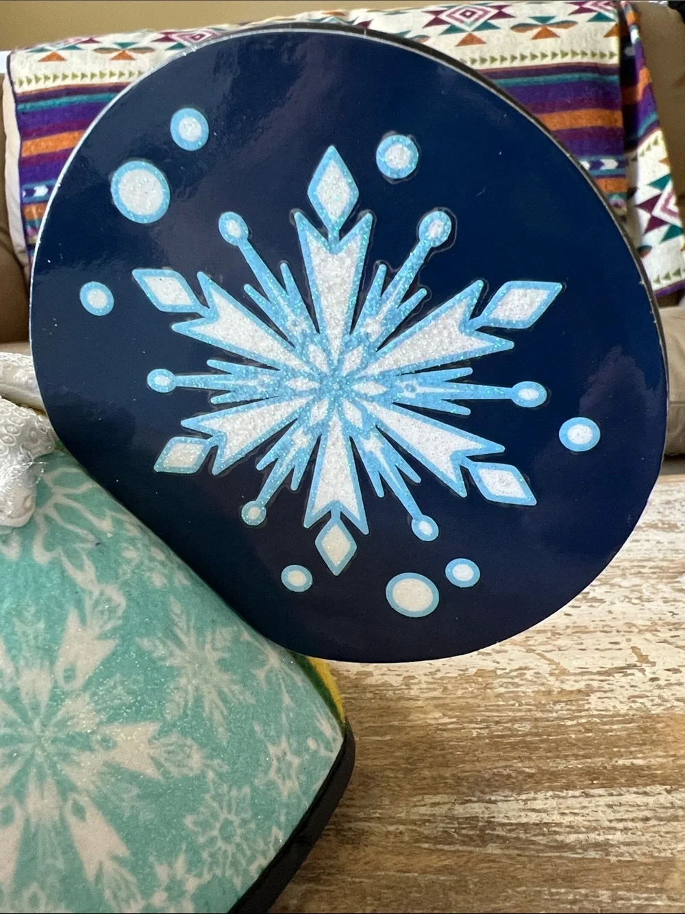Disney Parks 2 Sided Frozen-Inspired Snowflake Mickey Ears Hat Adult Elsa & Ann